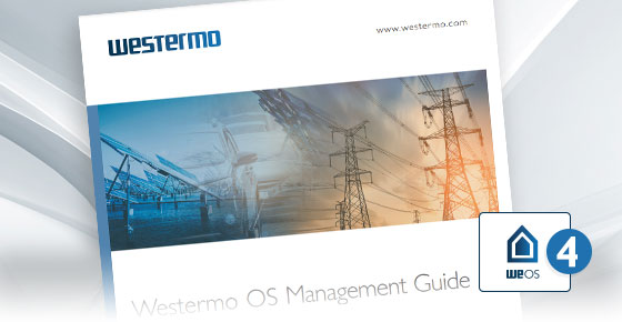 WeOS 4 management guide cover.